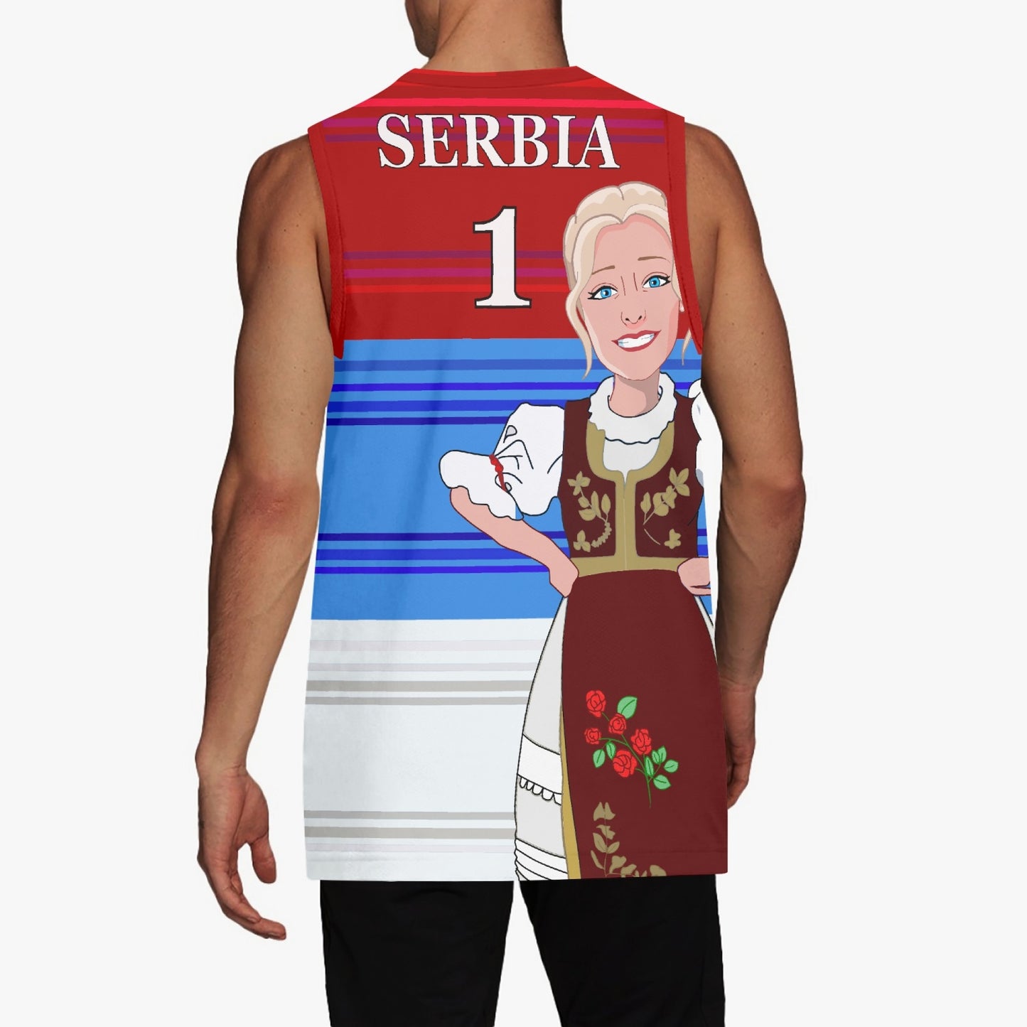 Basketball Jersey GLOBAL FREEDOM UNITED COUPLE EDITION SERBIA V1 1
