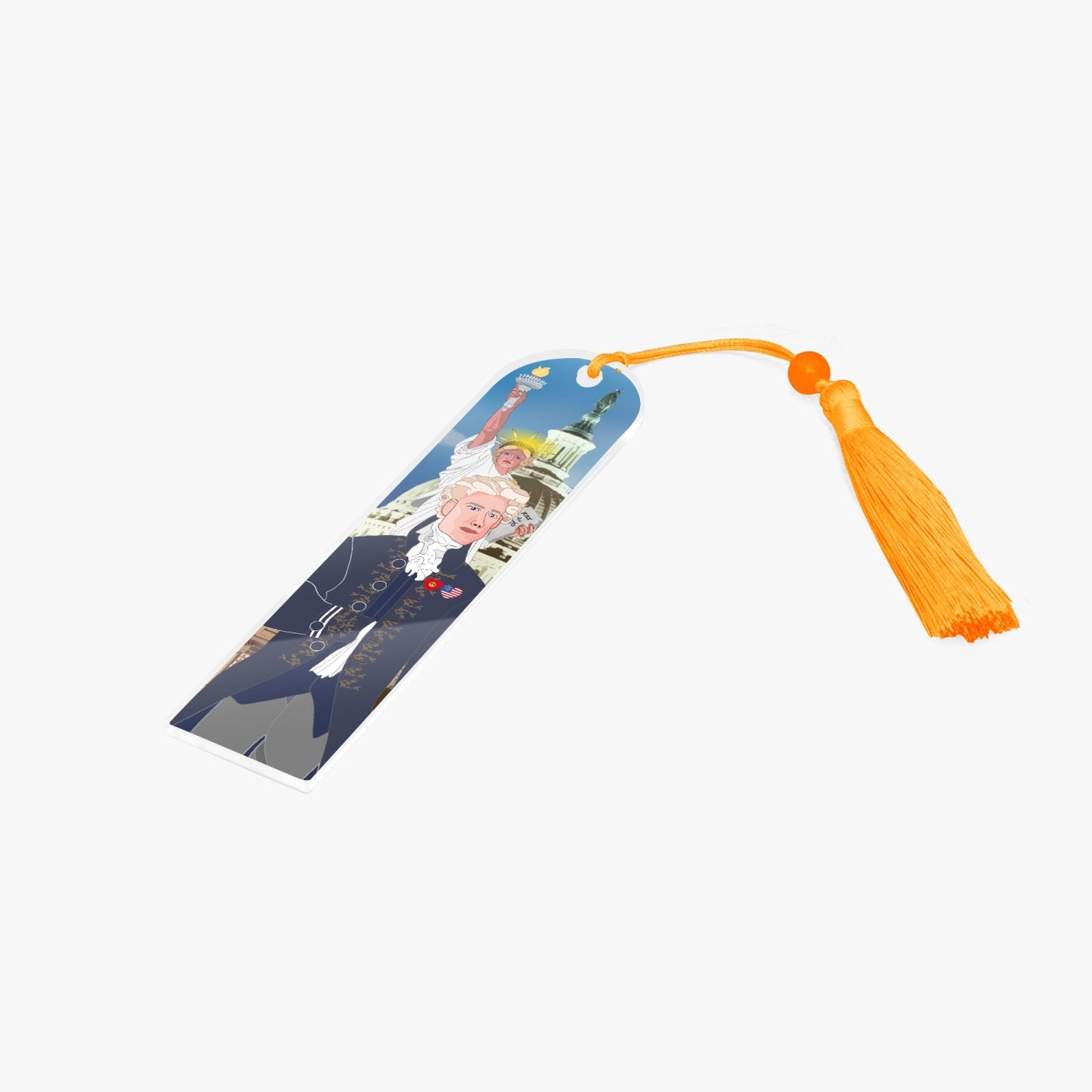 Acrylic Bookmark - Semicircle GLOBAL FREEDOM UNITED© USA BOY V3