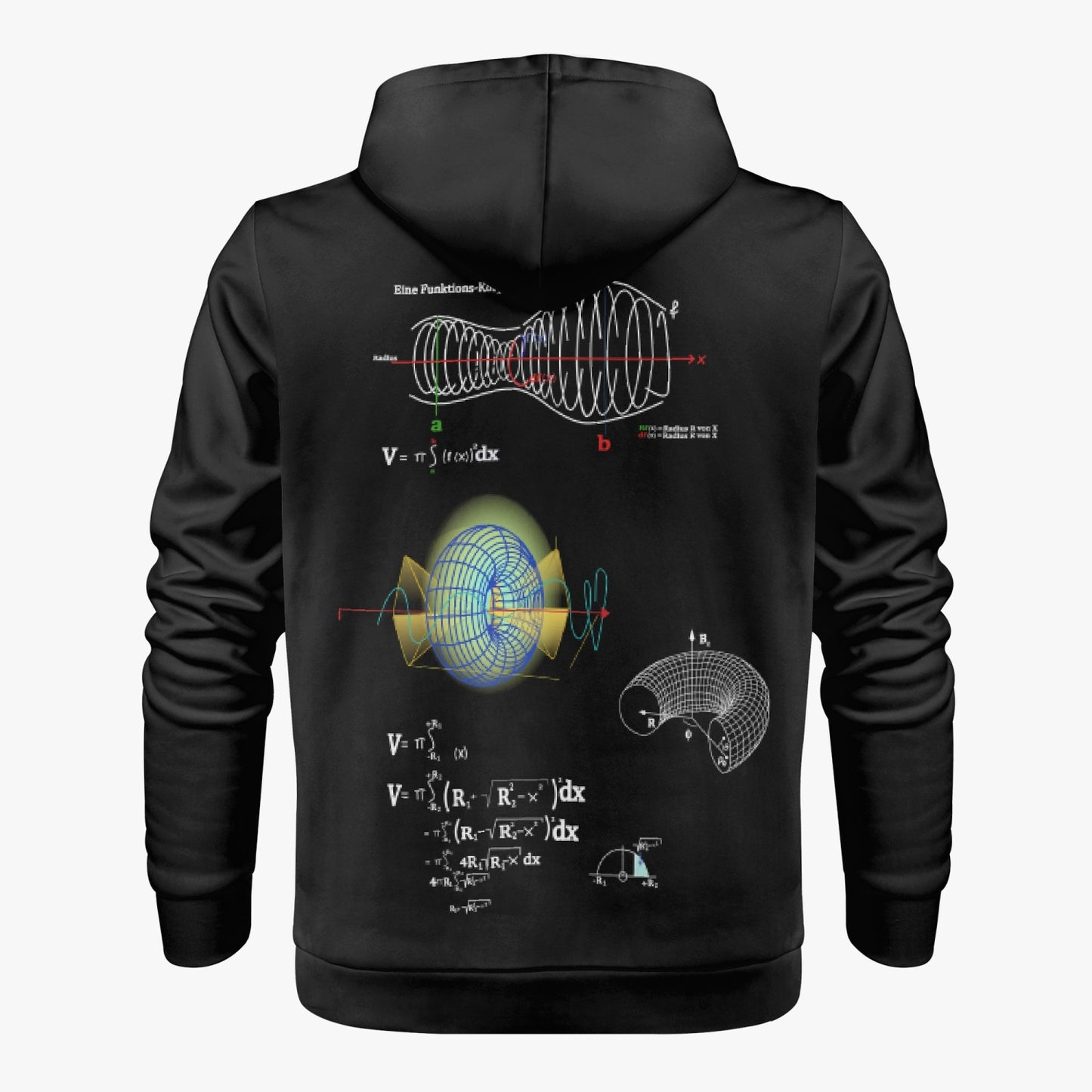HOLLY GEOMETRY TORUS CODE GLOBAL FREEDOM UNITED© Men's AOP Full Zip Up Hoodie