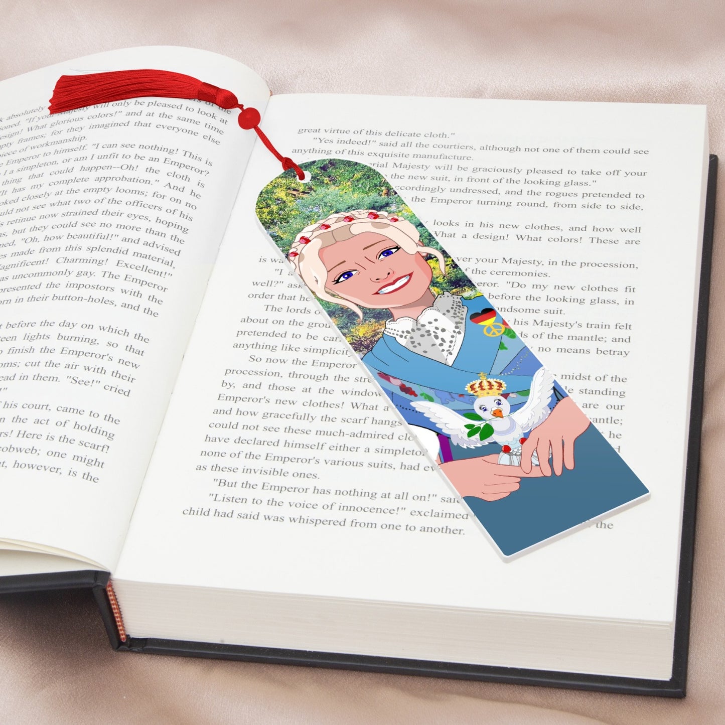 Acrylic Bookmark - Semicircle GLOBAL FREEDOM UNITED© German Girl Light Blue