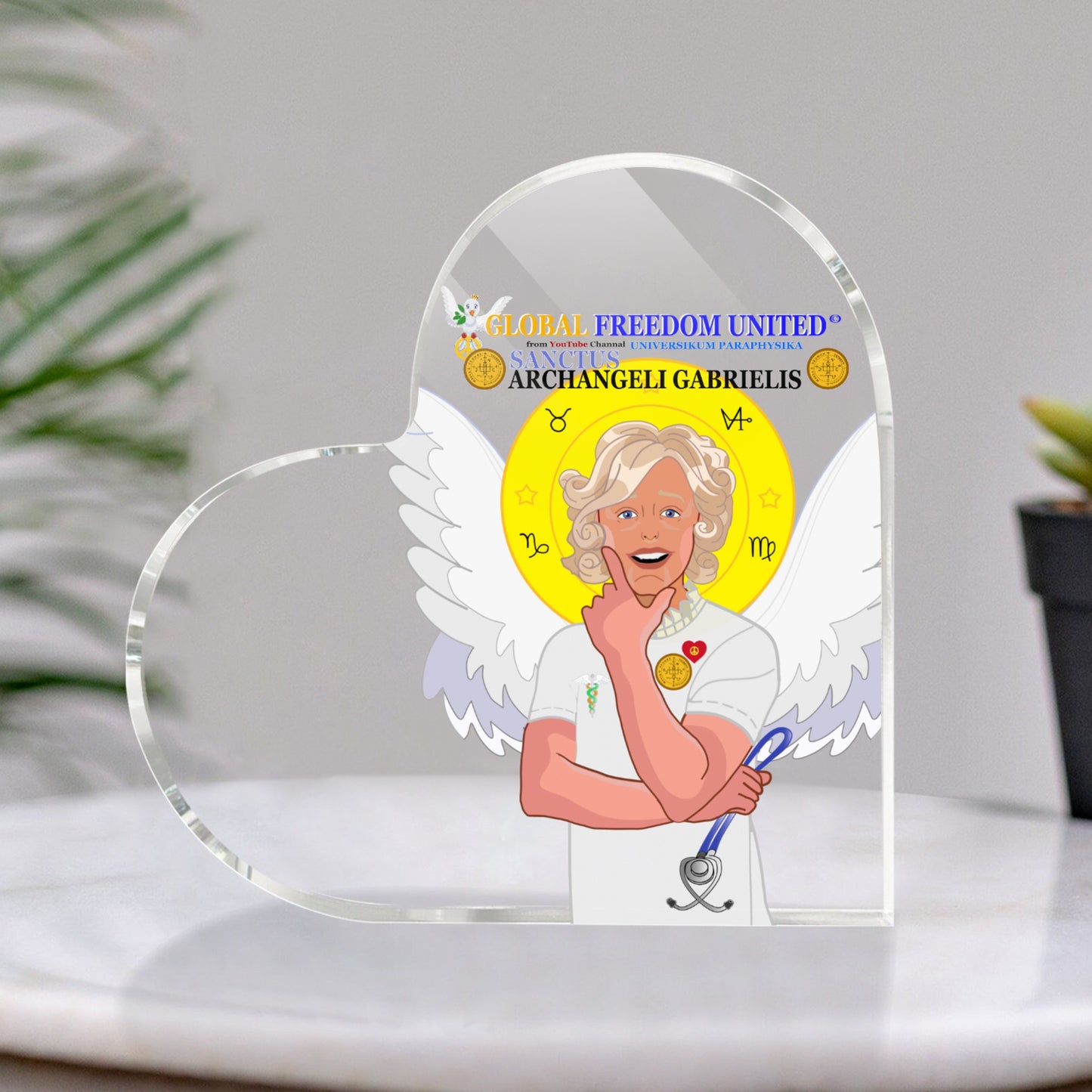 Acryl Haert GLOBAL FREEDOM UNITED© Archangel Gabriel Latein