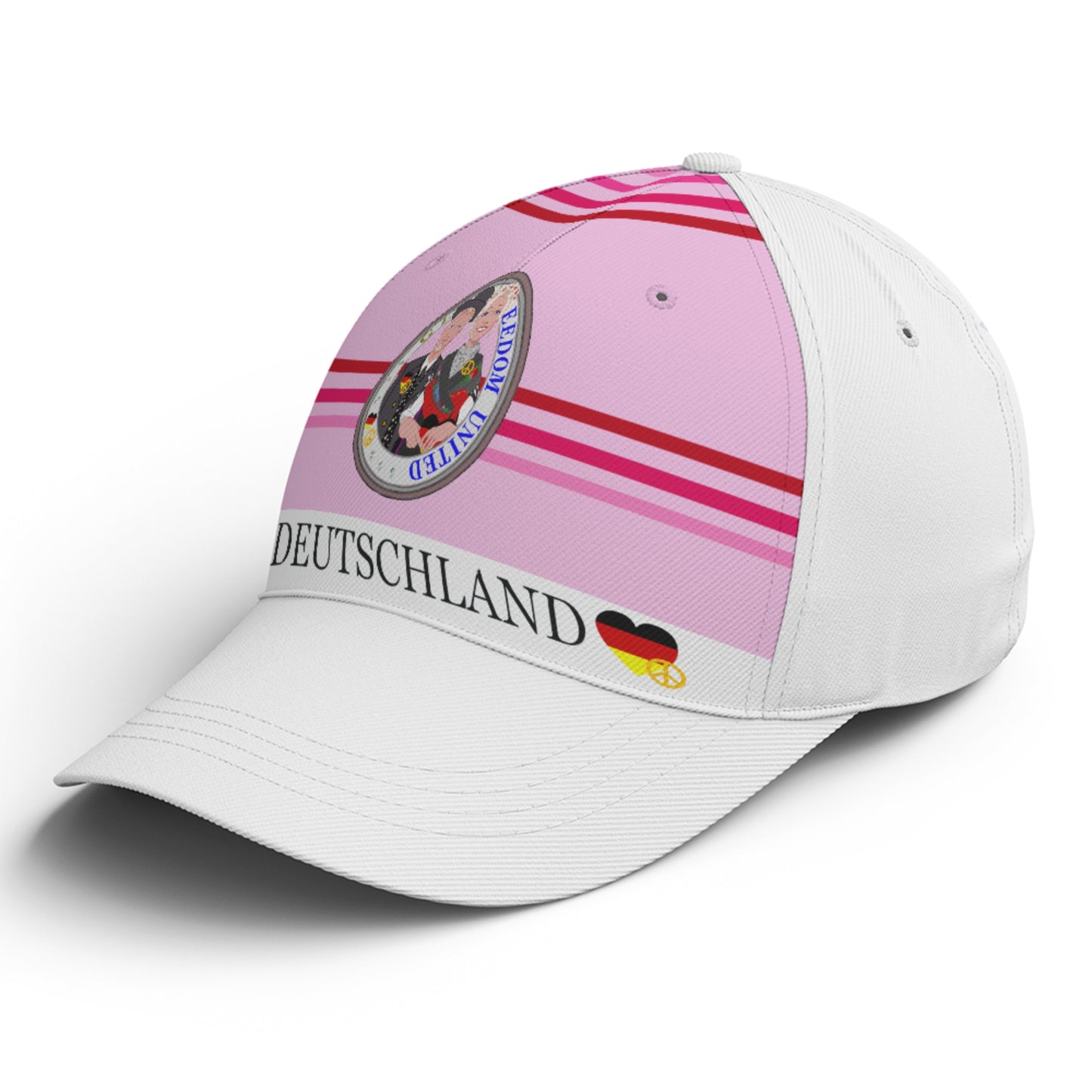 Basketball Cap GLOBAL FREEDOM UNITED© Couple Germany Pink1