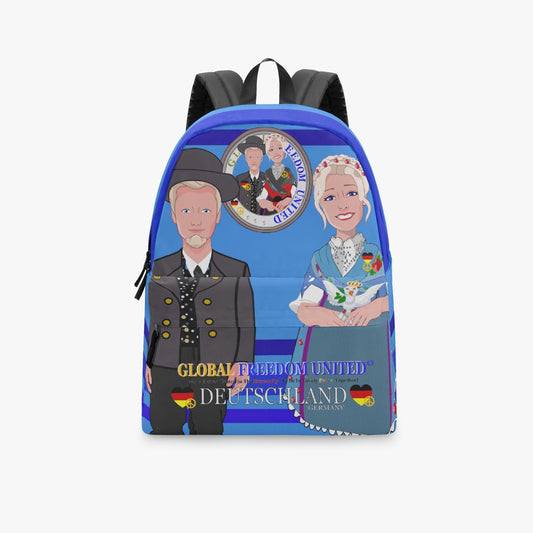 GLOBAL FREEDOM UNITED© Couple Germany Deep Blue - All-over-print Canvas Backpack