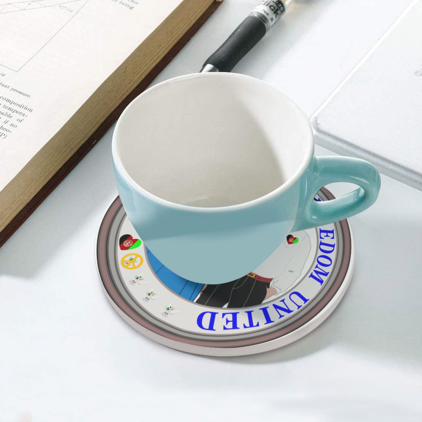Ceramic Coasters GLOBAL FREEDOM UNITED© Couple Afghanistan