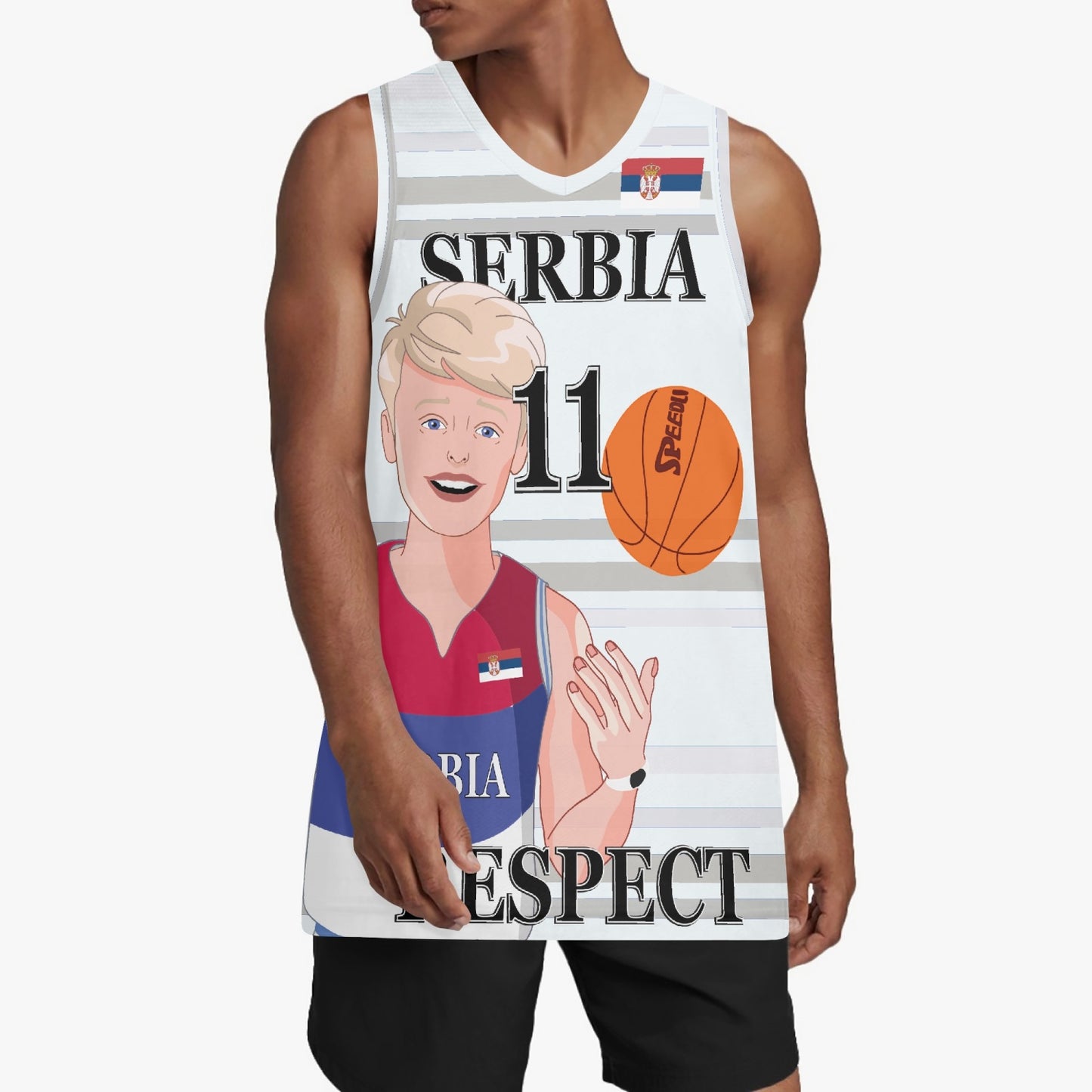 Basketball Jersey GLOBAL FREEDOM UNITED COUPLE EDITION SERBIA MEN V2 11