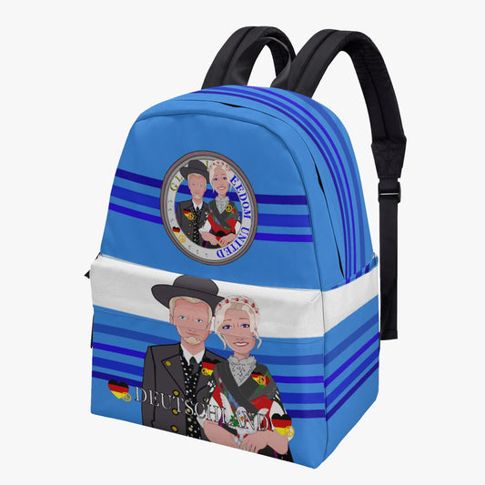 All-over-print Canvas Backpack GLOBAL FREEDOM UNITED COUPLE EDITION GERMANY V1 DEEP BLUE