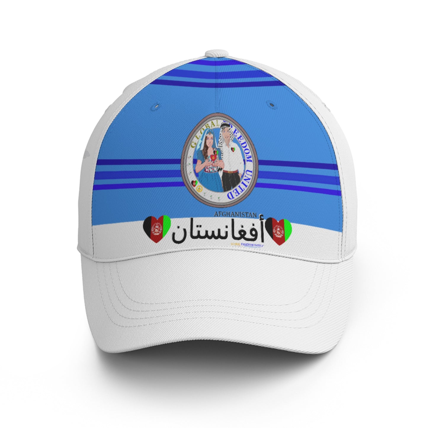 Basketball Cap GLOBAL FREEDOM UNITED© Couple Afghanistan Deep Blue