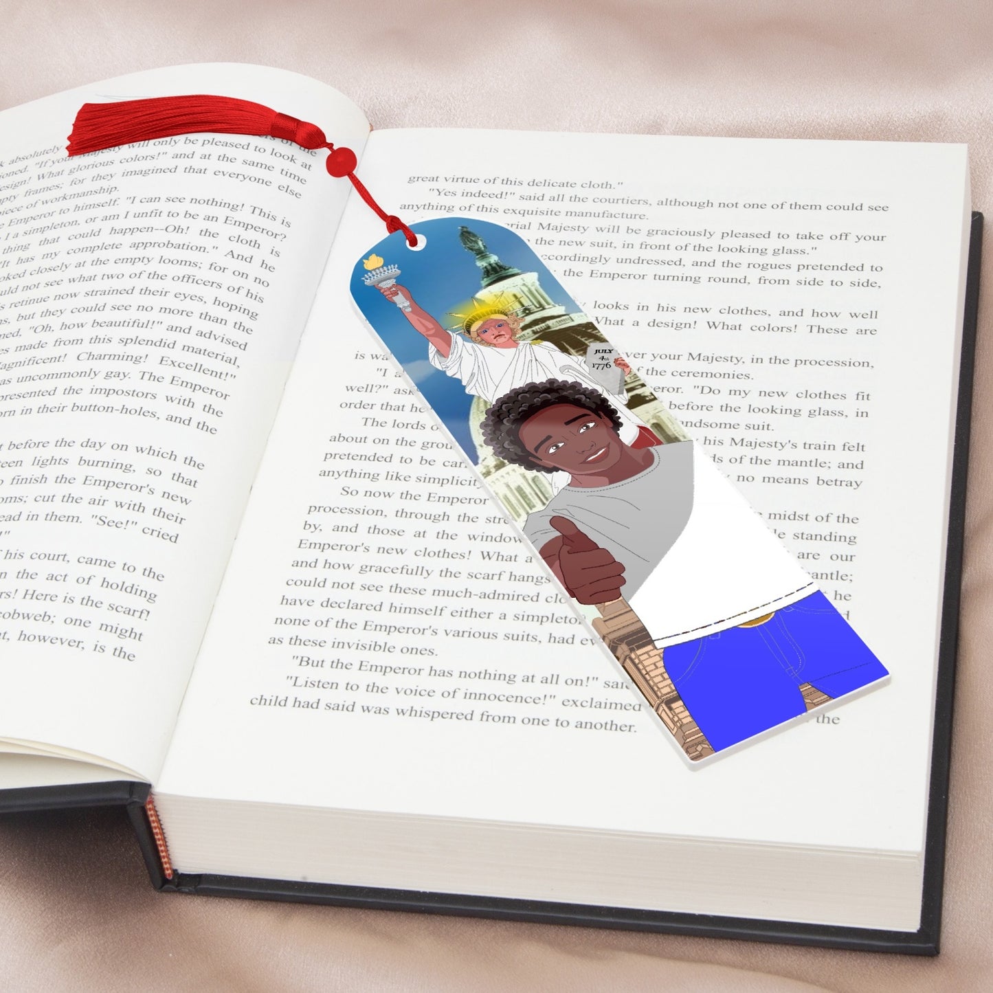 Acrylic Bookmark - Semicircle  GLOBAL FREEDOM UNITED© USA BOY V1