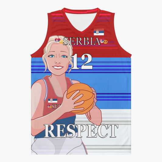 Basketball Jersey GLOBAL FREEDOM UNITED COUPLE EDITION WOMEN SERBIA v1 12