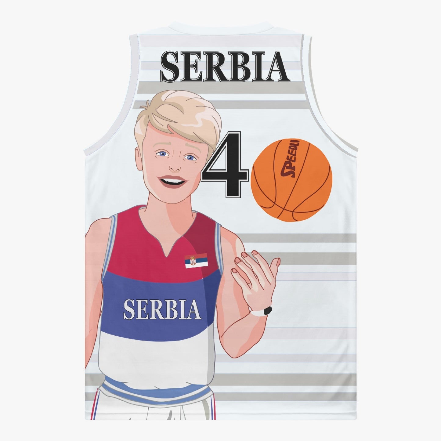 Basketball Jersey GLOBAL FREEDOM UNITED COUPLE EDITION SERBIA MEN V2 4