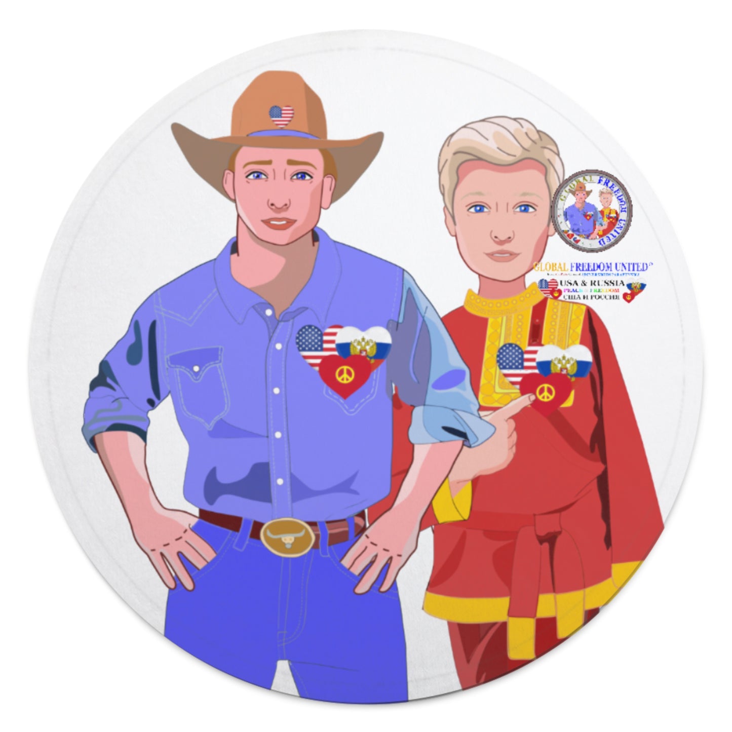 Blanket For Kids GLOBAL FREEDOM UNITED© Men Russia & USA