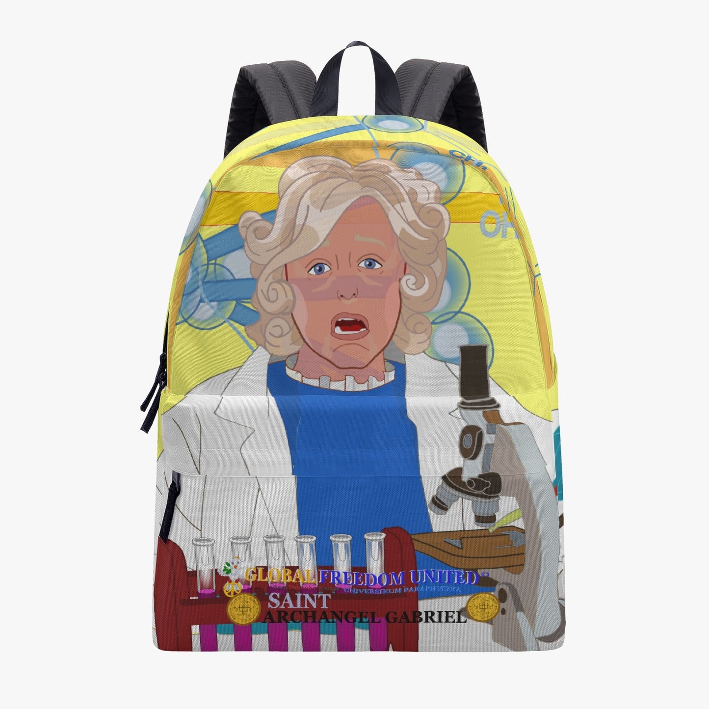 GLOBAL FREEDOM UNITED© Archangel Gabriel LAB Yellow - All-over-print Canvas Backpack