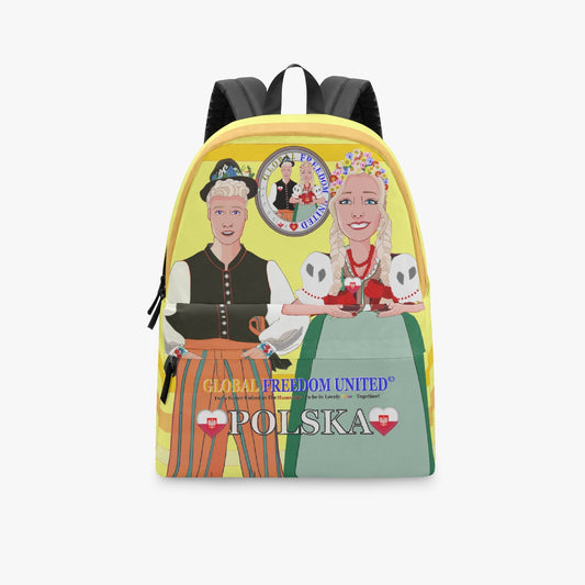 GLOBAL FREEDOM UNITED© Couple Poland Yellow - All-over-print Canvas Backpack