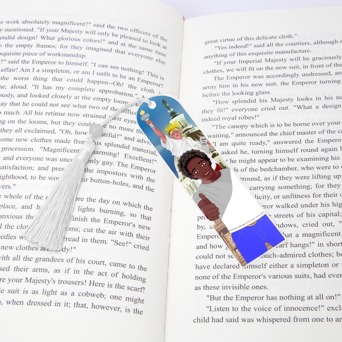 Acrylic Bookmark - Semicircle  GLOBAL FREEDOM UNITED© USA BOY V1