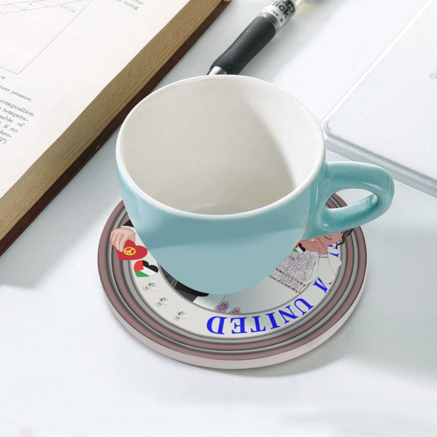 Ceramic Coasters Global Freedom United© Couple Palestina
