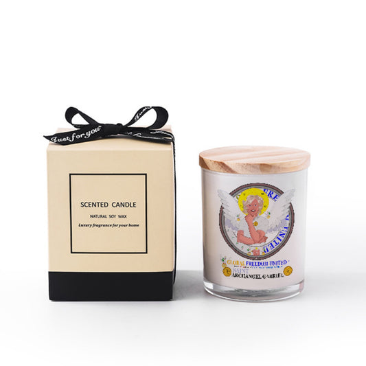 Scented Soy Candle GLOBAL FREEDOM UNITED© Archangel Gabariel English