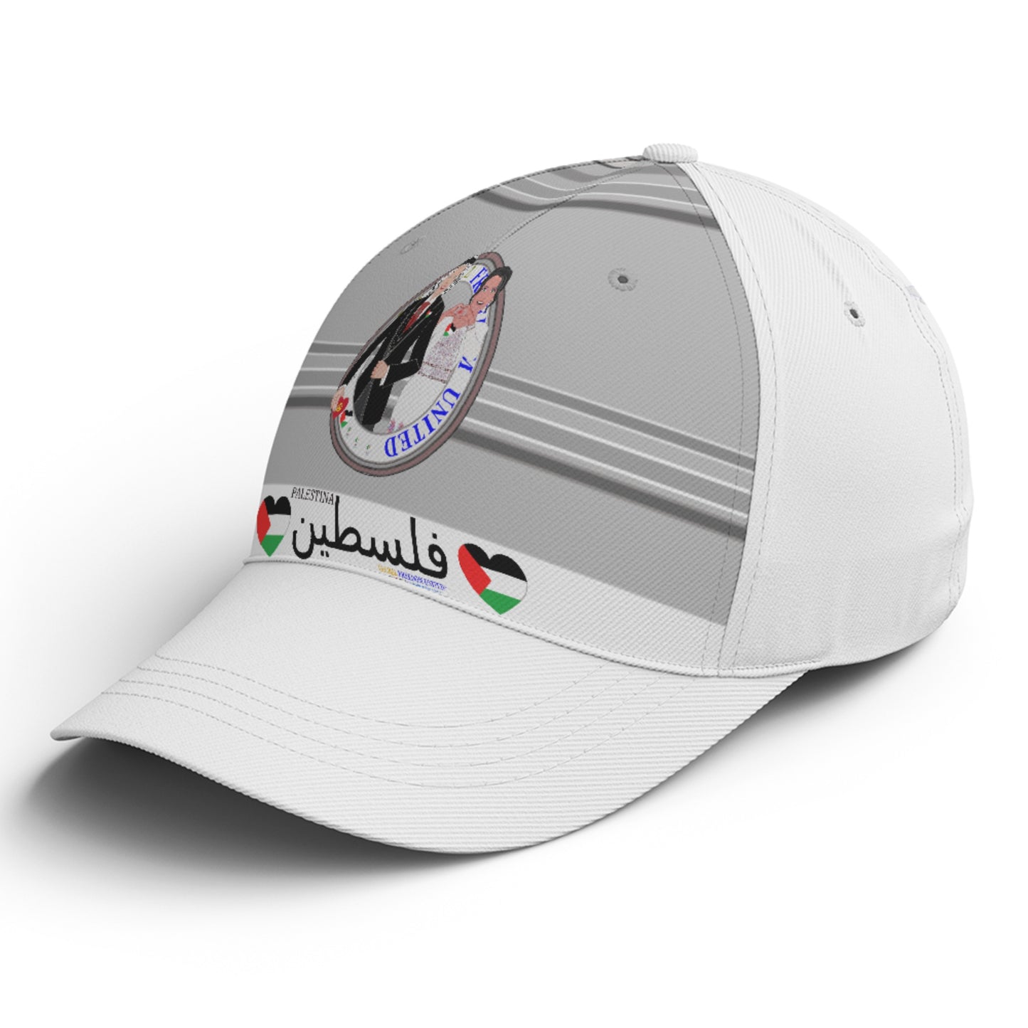 Basketball Cap GLOBAL FREEDOM UNITED© Couple Palestina Grey