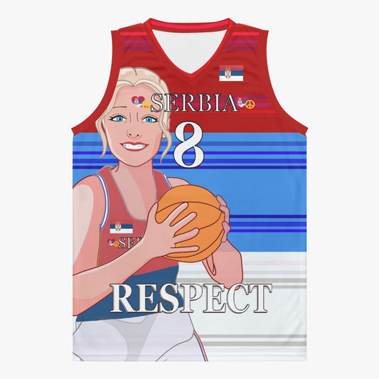 Basketball Jersey GLOBAL FREEDOM UNITED COUPLE EDITION WOMEN SERBIA v1 8
