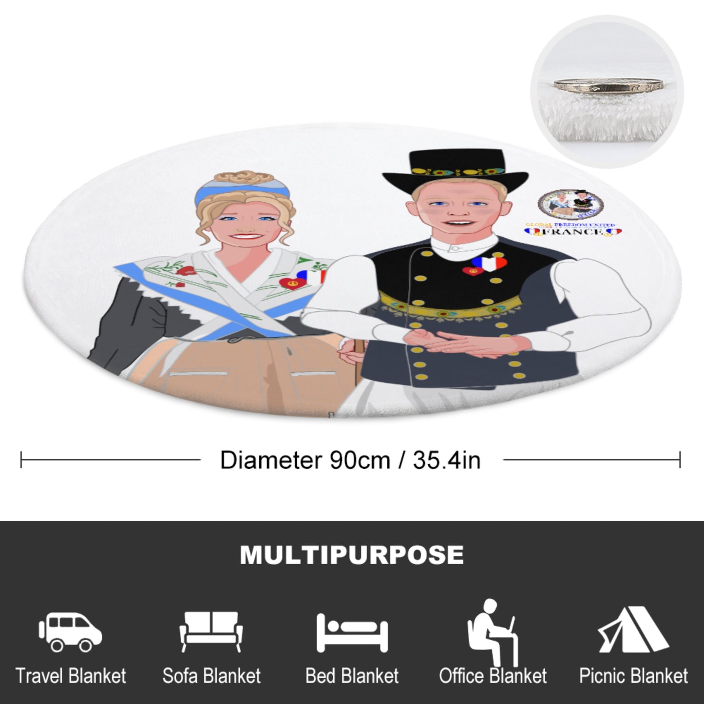 Blanket For Kids GLOBAL FREEDOM UNITED© Couple French