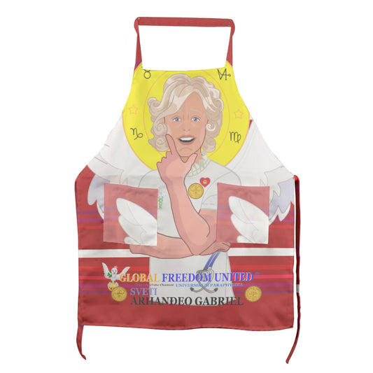 Apron GLOBAL FREEDOM UNITED© Archangel Gabriel Croatia Red