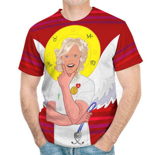 Men´s T-shirt GLOBAL FREEDOM UNITED© Archangel Gabriel English Red