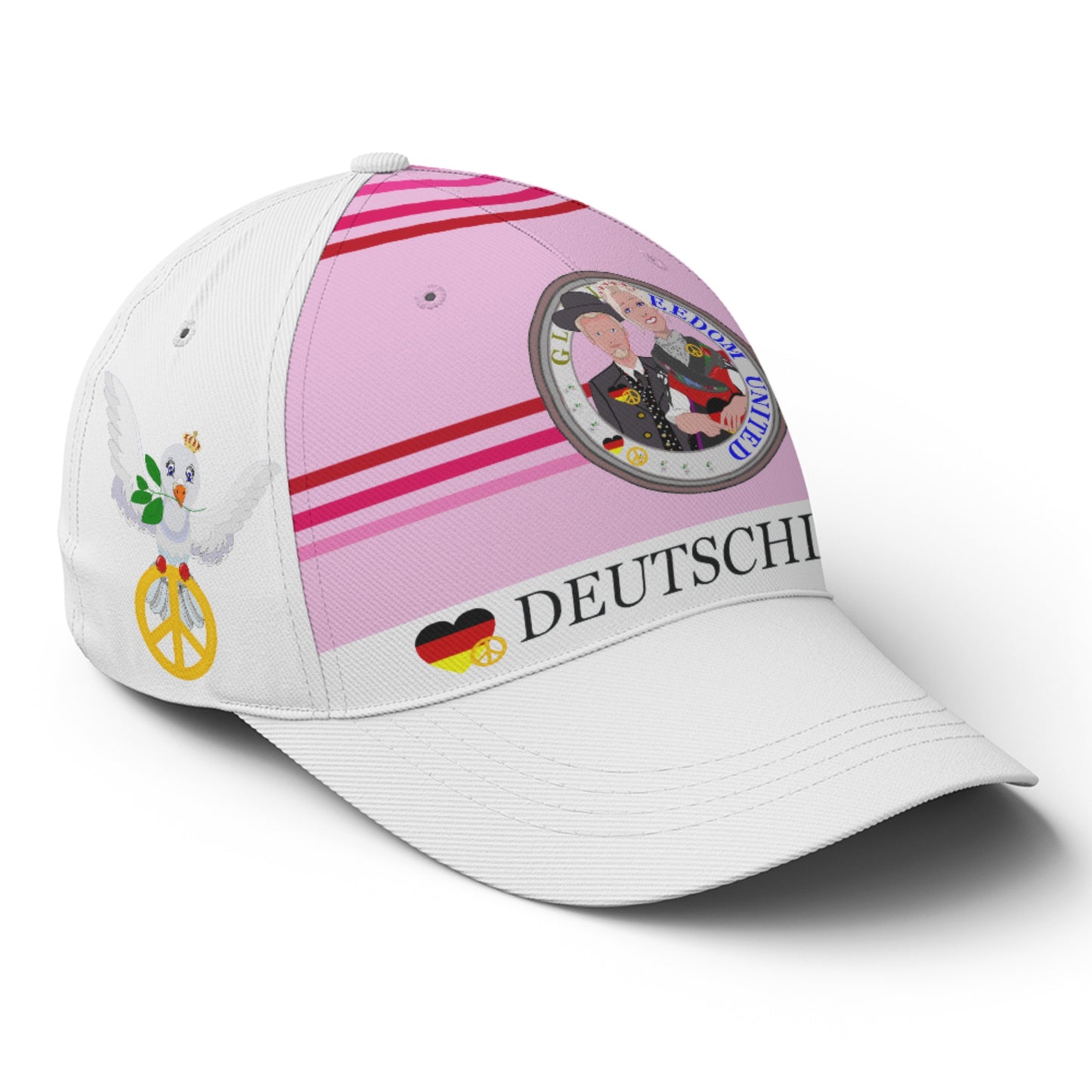Basketball Cap GLOBAL FREEDOM UNITED© Couple Germany Pink1
