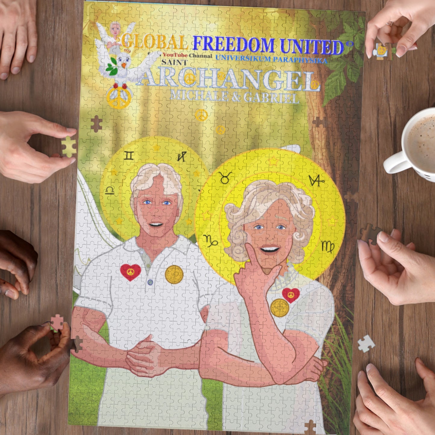Paper Puzzle Global Freedom United Archangel Michael & Gabriel