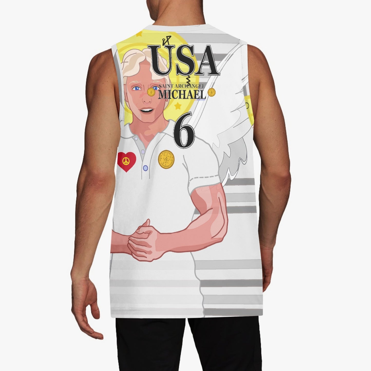 Basketball Jersey GLOBAL FREEDOM UNITED ARCHANGEL MICHAEL USA 6
