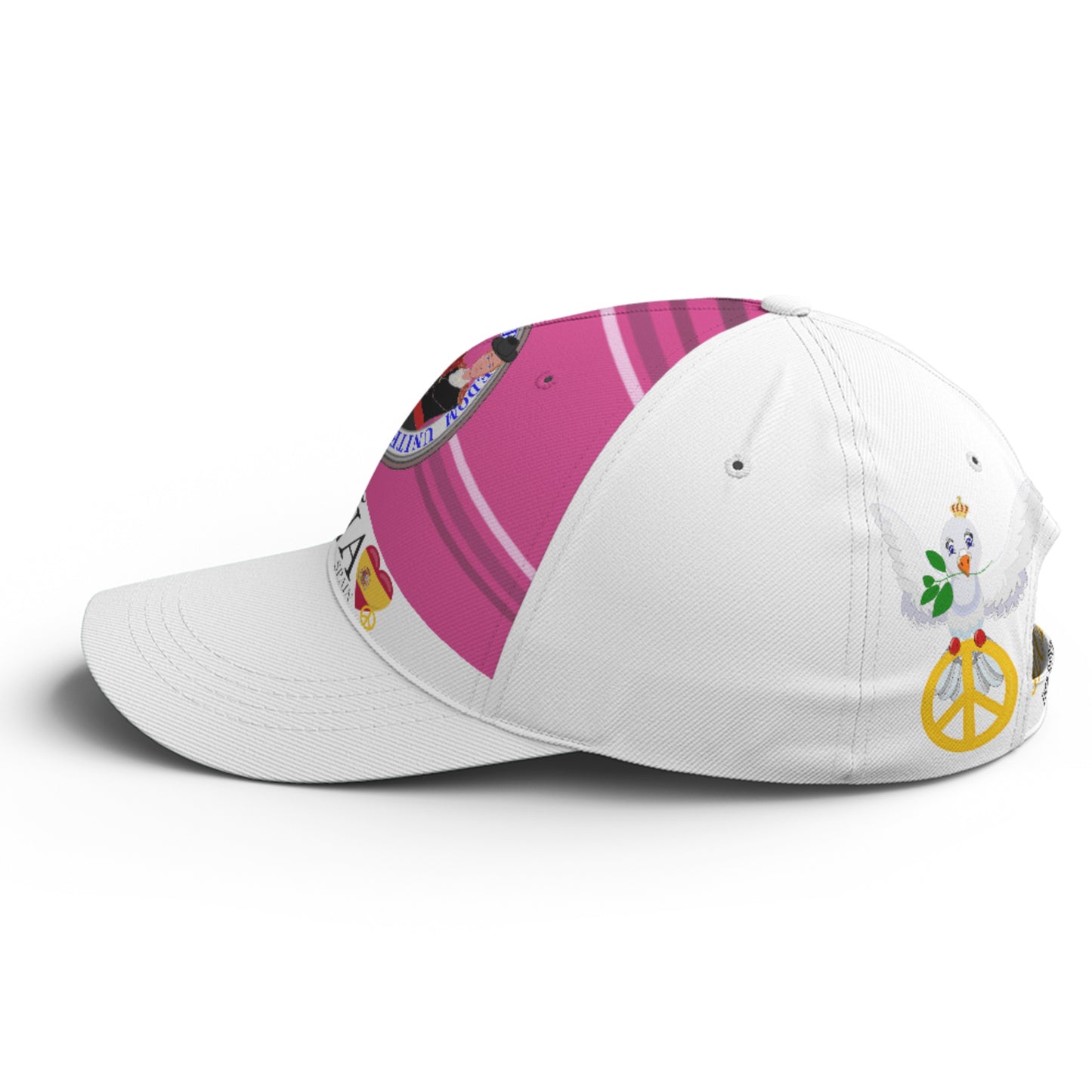 Basketball Cap GLOBAL FREEDOM UNITED© Couple Spain Pink2
