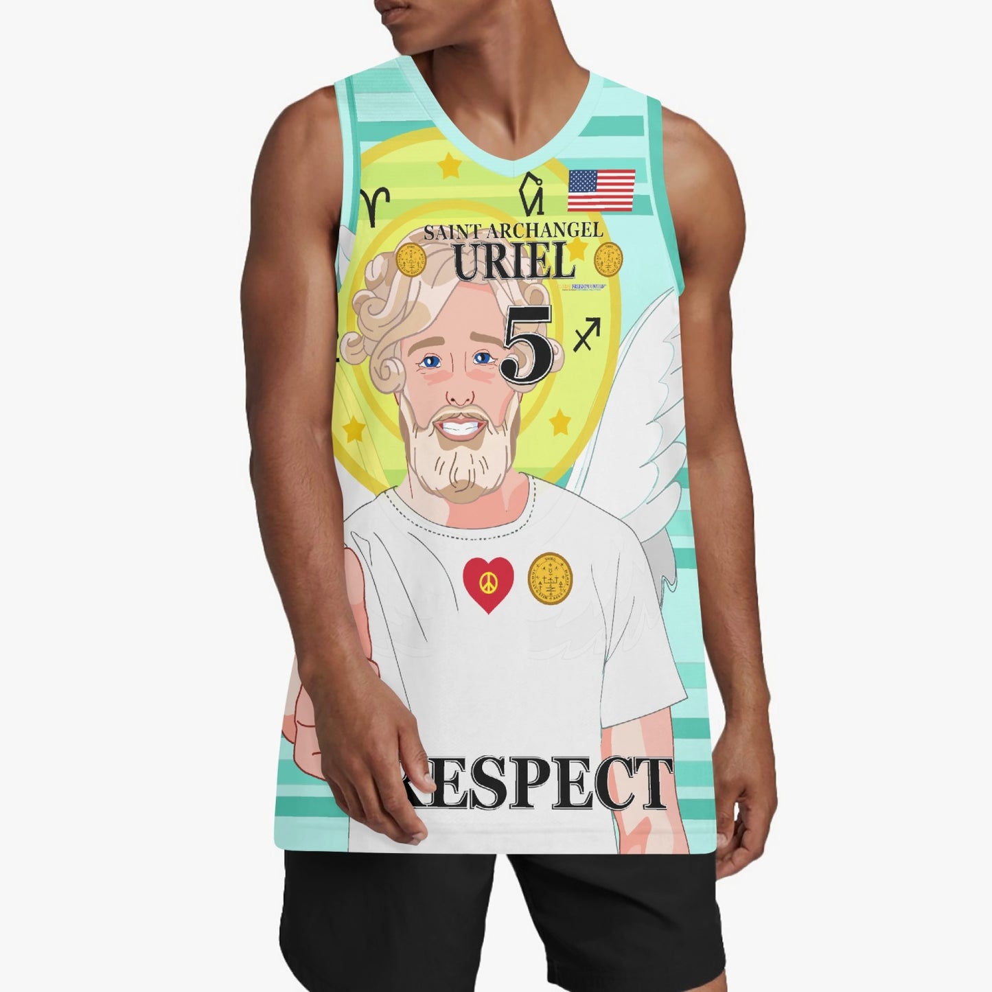 Basketball Jersey GLOBAL FREEDOM UNITED ARCHANGEL URIEL USA 5