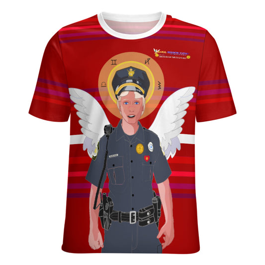 Women´s T-shirt  Global Freedom United© Archangel Michael In Latin V4 Red