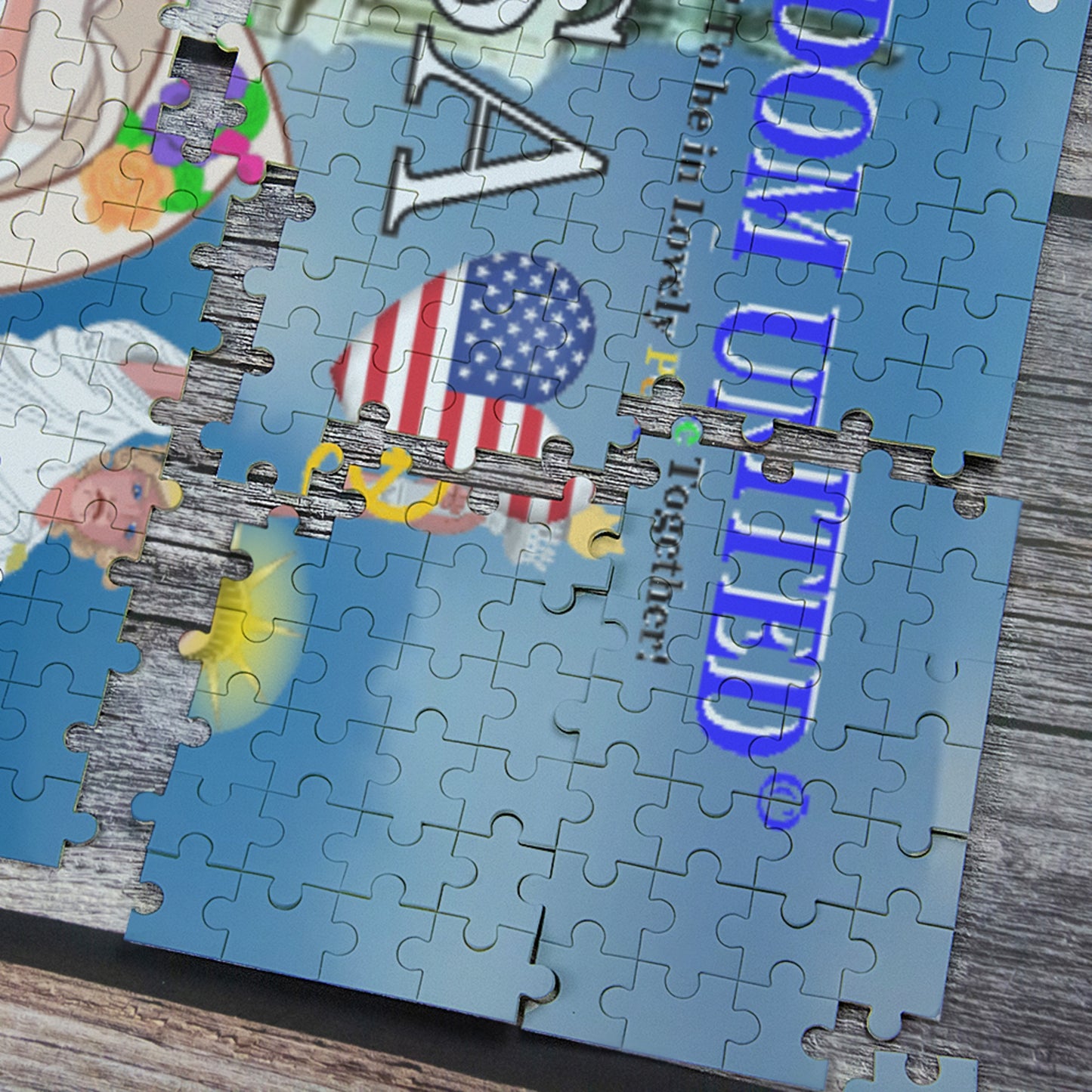 Puzzle GLOBAL FREEDOM UNITED©  Couple USA Tradition