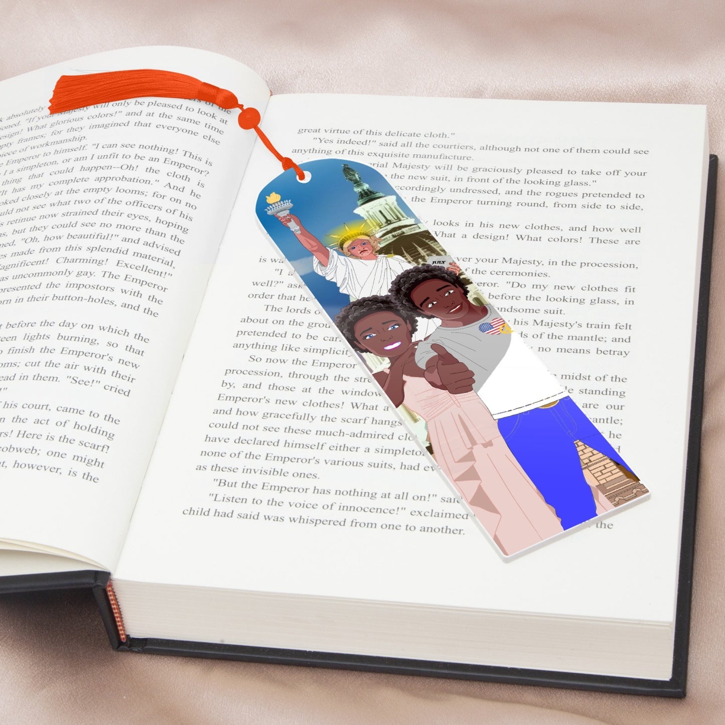 Acrylic Bookmark - Semicircle GLOBAL FREEDOM UNITED© COUPLE USA V1