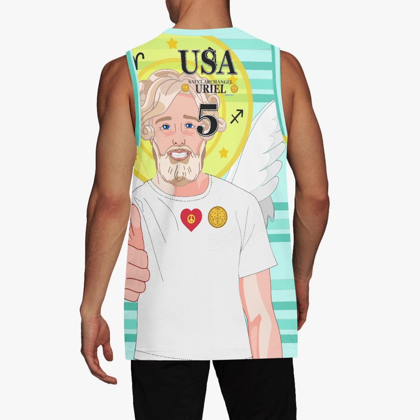Basketball Jersey GLOBAL FREEDOM UNITED ARCHANGEL URIEL USA 5