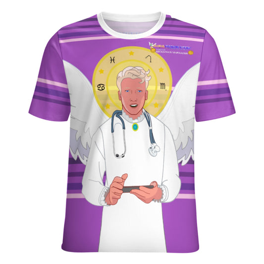 Women´s T-shirt GLOBAL FREEDOM UNITED© Archangel Rafael Old Latin Lilac