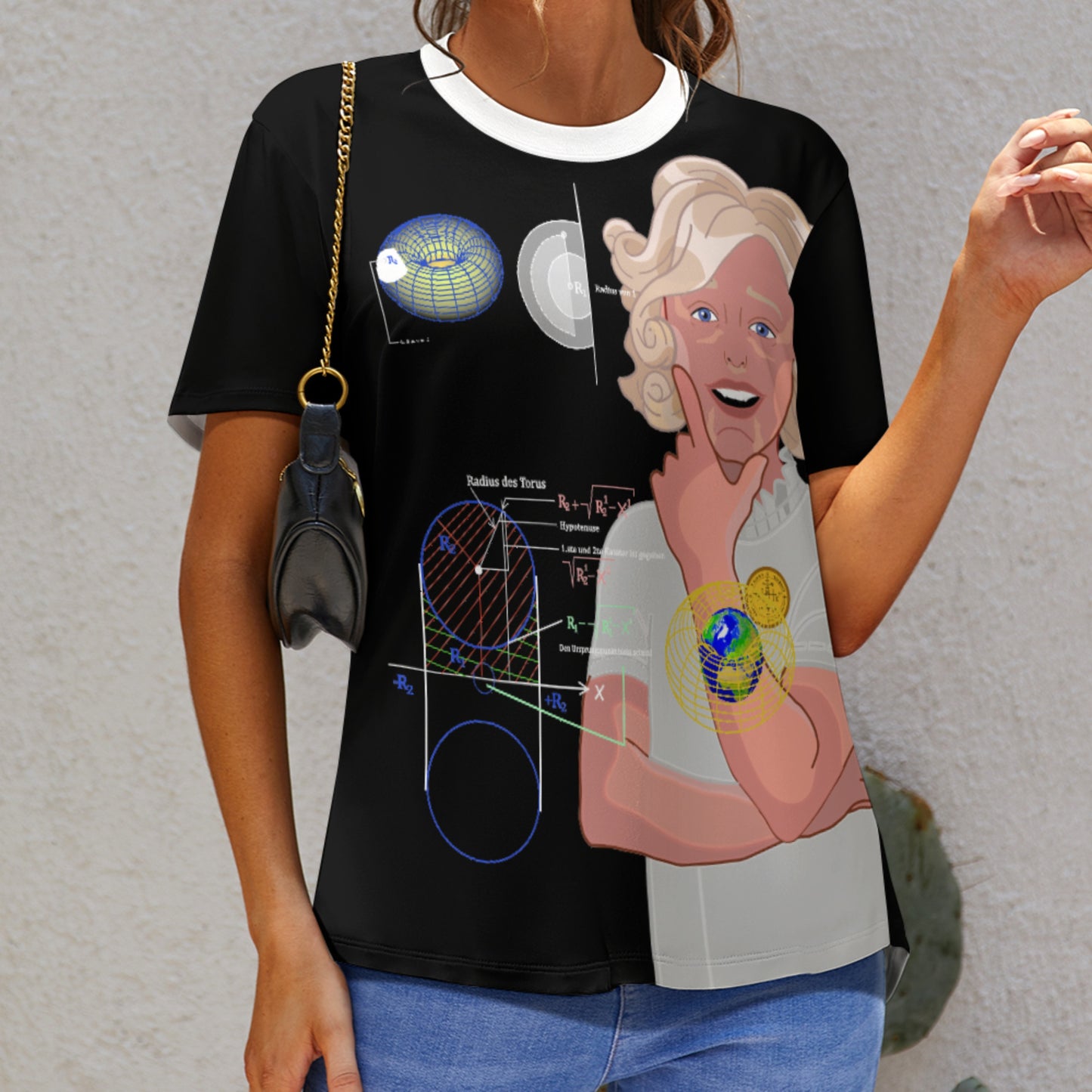 Women´s T-shirt Global Freedom United© Sacred Mathematics Torus