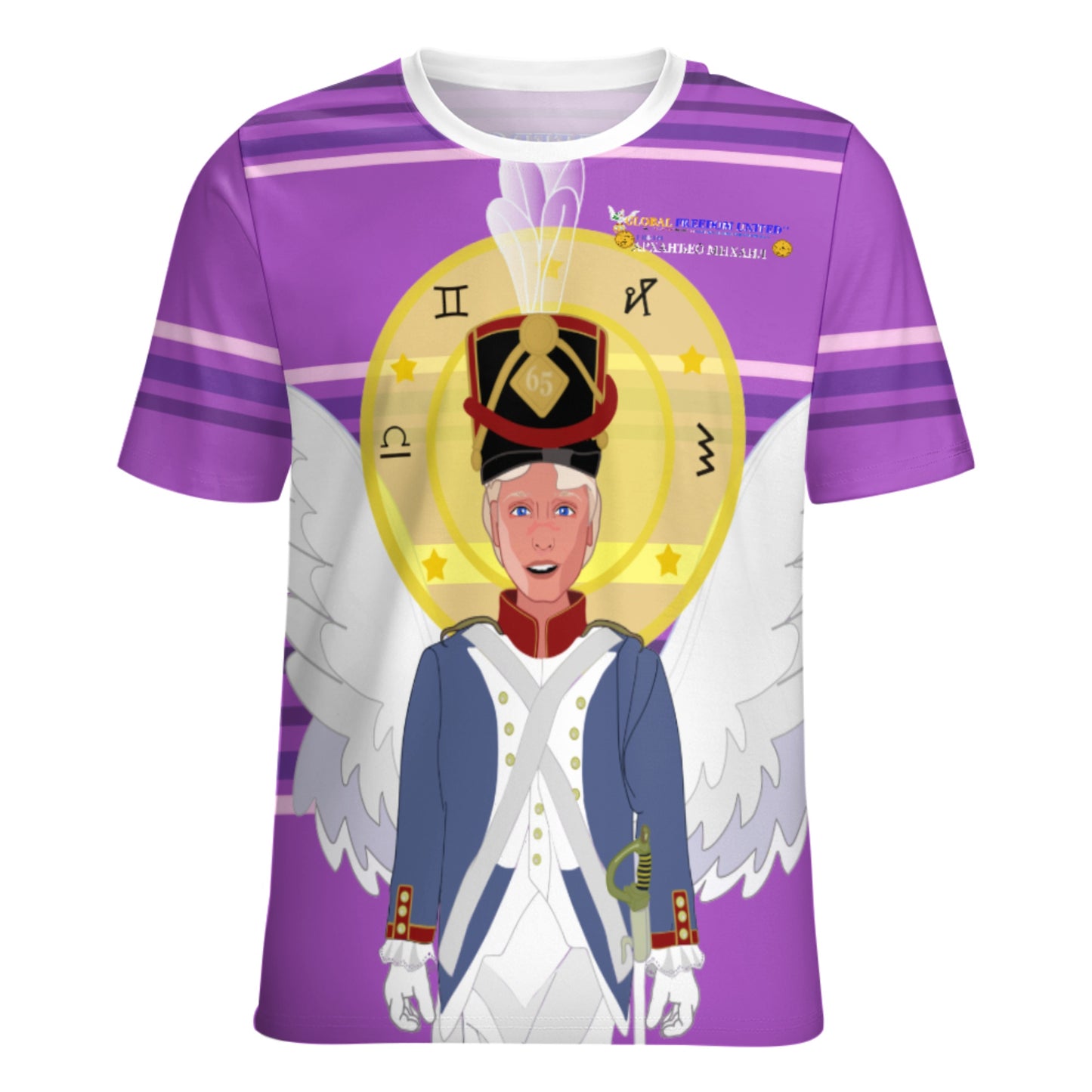Women´s T-shirt  GLOBAL FREEDOM UNITED© Archangel Michael Serbia V3 Lilac