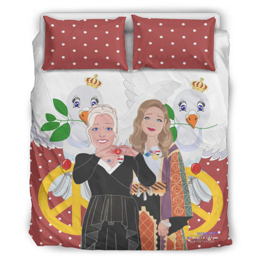 Bed Line GLOBAL FREEDOM UNITED© Women Syria & USA Red