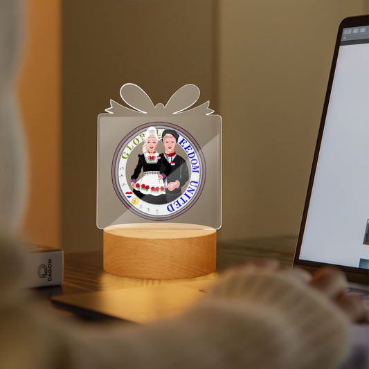 GLOBAL FREEDOM UNITED© Couple Nederland Acrylic Plaque with  Stand - Gift Shape