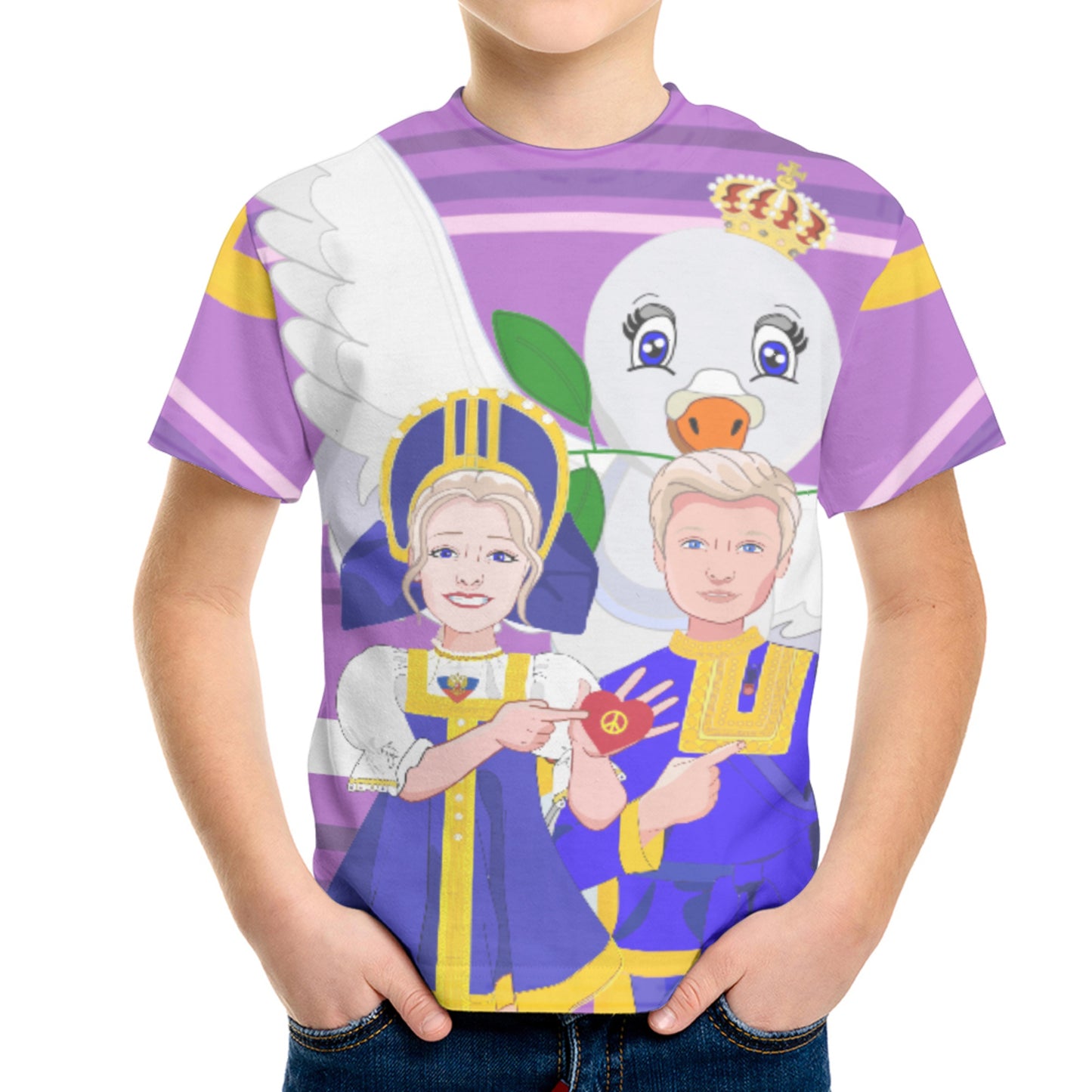 Kid´s T-shirt GLOBAL FREEDOM UNITED© Couple Russia Lilac