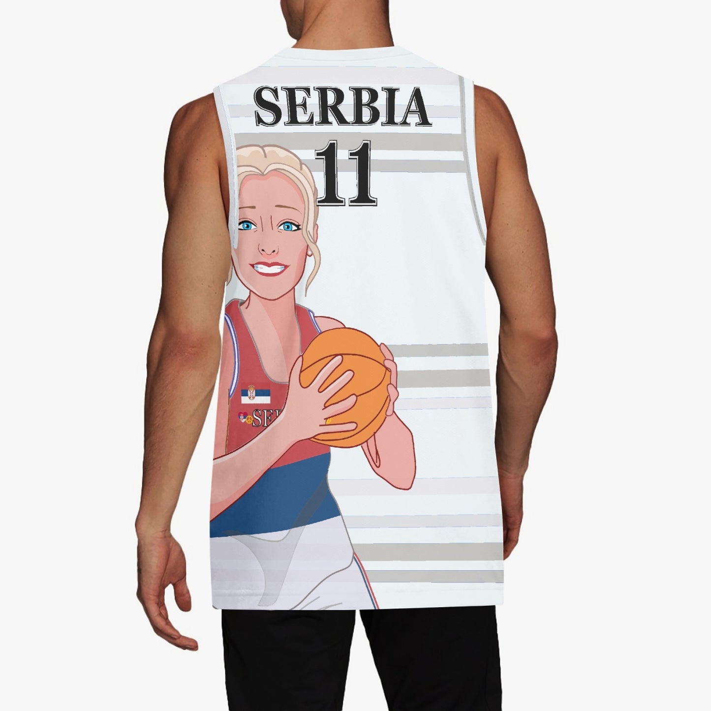 Basketball Jersey GLOBAL FREEDOM UNITED COUPLE EDITION WOMEN SERBIA v2 11
