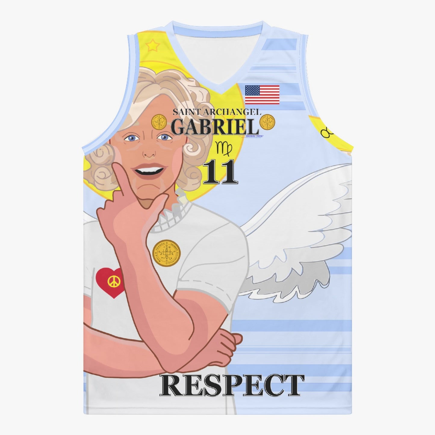 Basketball Jersey GLOBAL FREEDOM UNITED ARCHANGEL GABRIEL USA 11