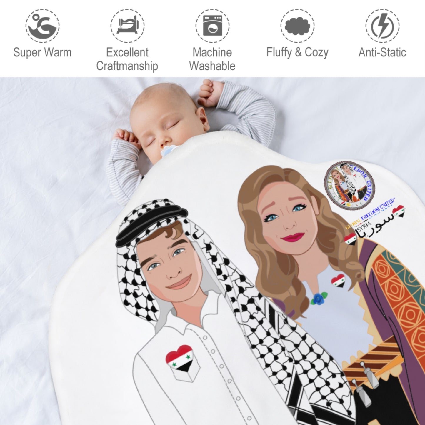 Kid´s Blanket GLOBAL FREEDOM UNITED© Couple Syria