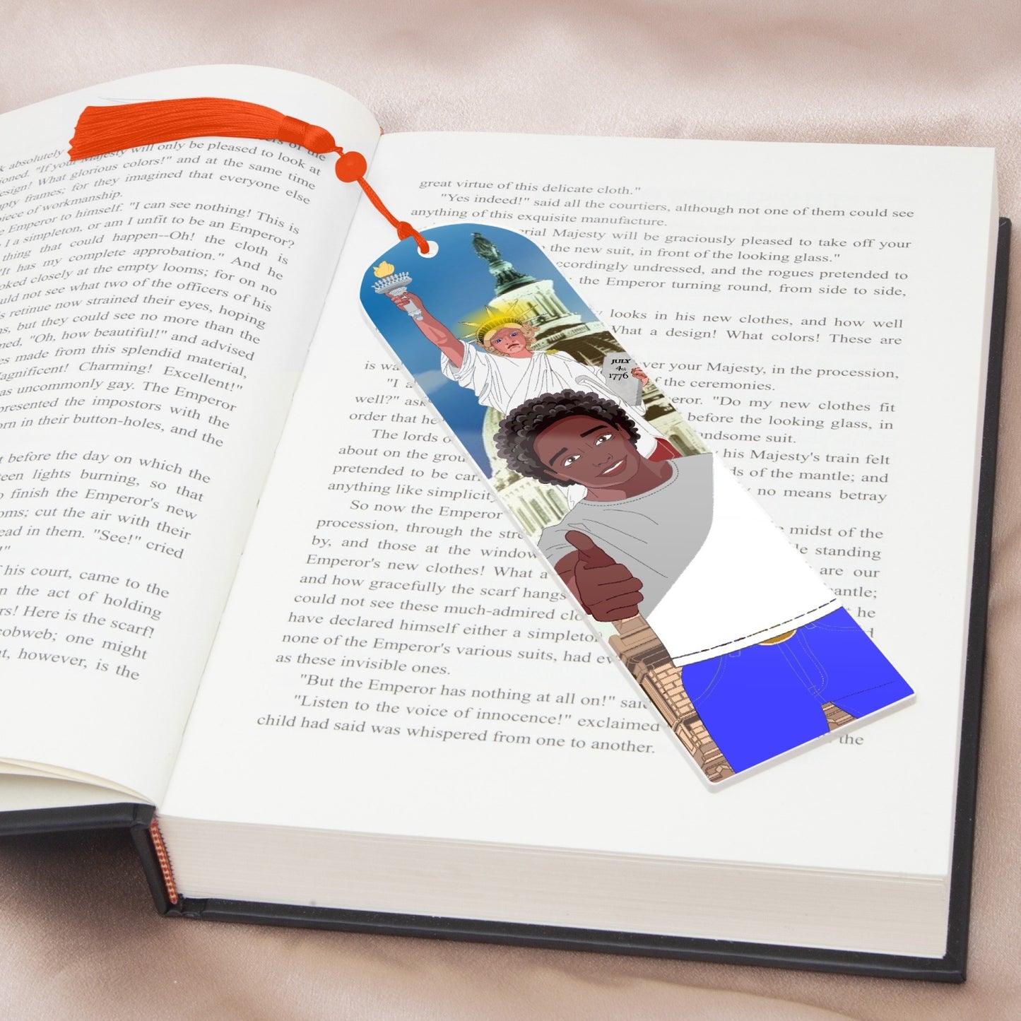 Acrylic Bookmark - Semicircle  GLOBAL FREEDOM UNITED© USA BOY V1