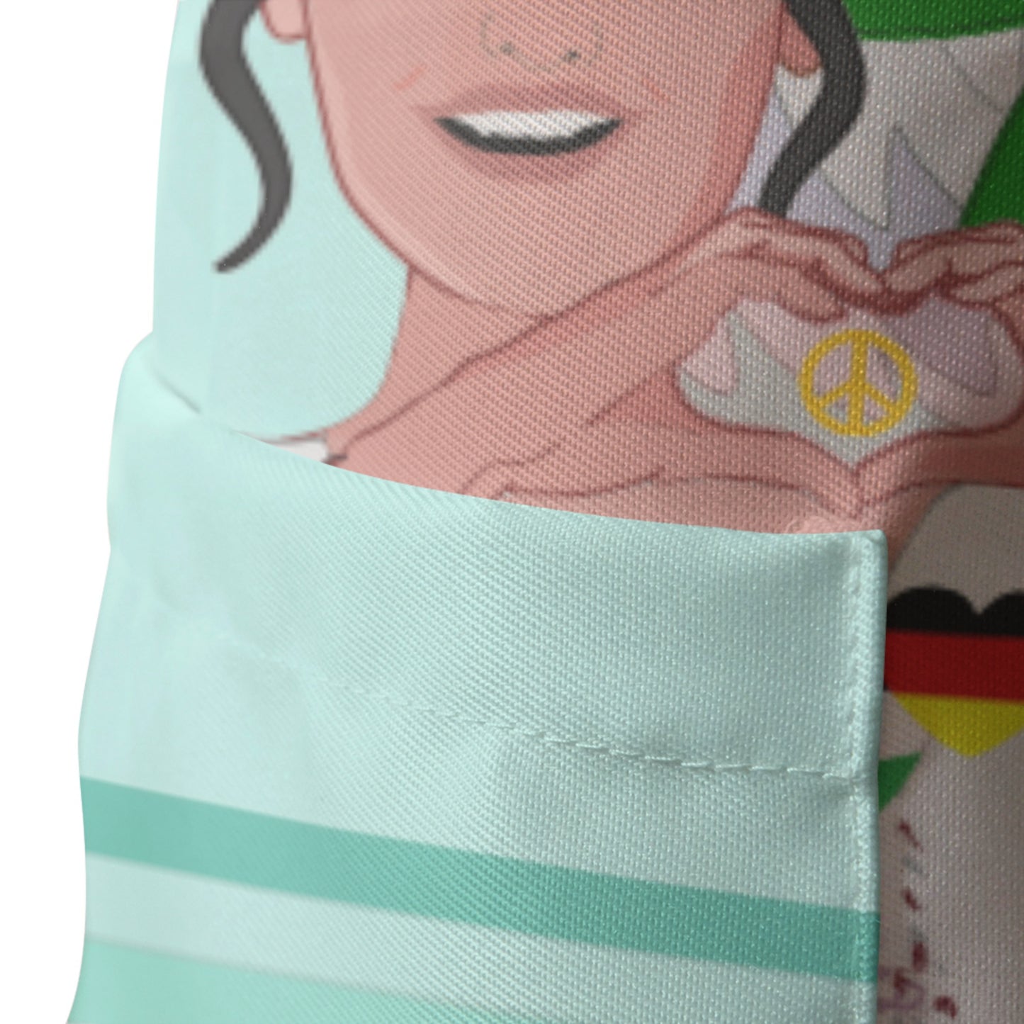 Apron GLOBAL FREEDOM UNITED© Women Palestina & Germany Light Green