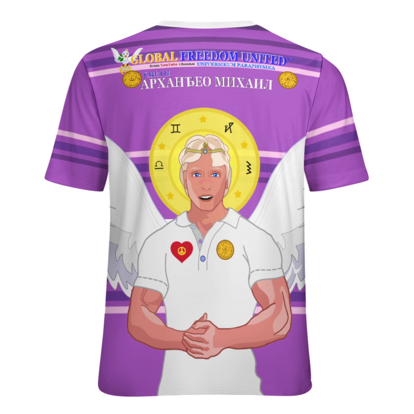 Women´s T-shirt  GLOBAL FREEDOM UNITED© Archangel Michael Serbia V2 Lilac
