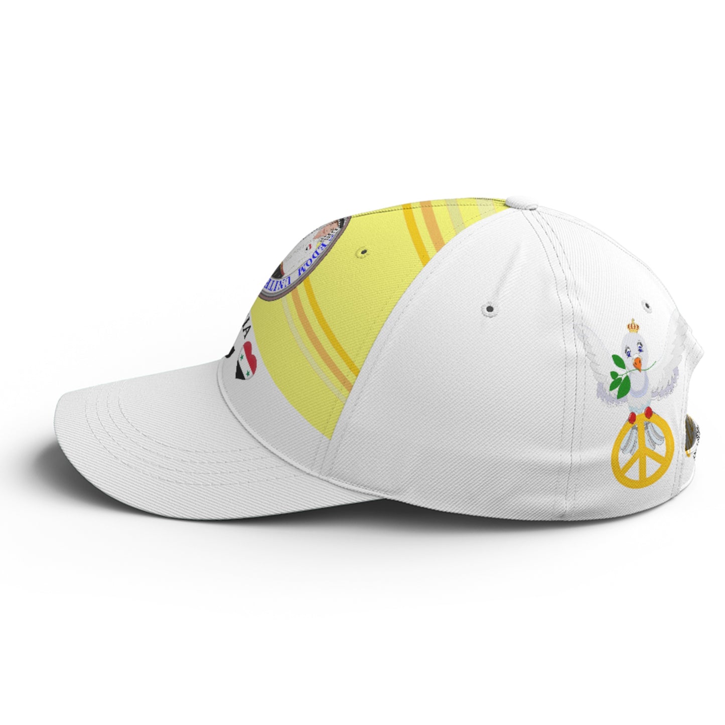 Basketball Cap GLOBAL FREEDOM UNITED© Couple Syria Yellow
