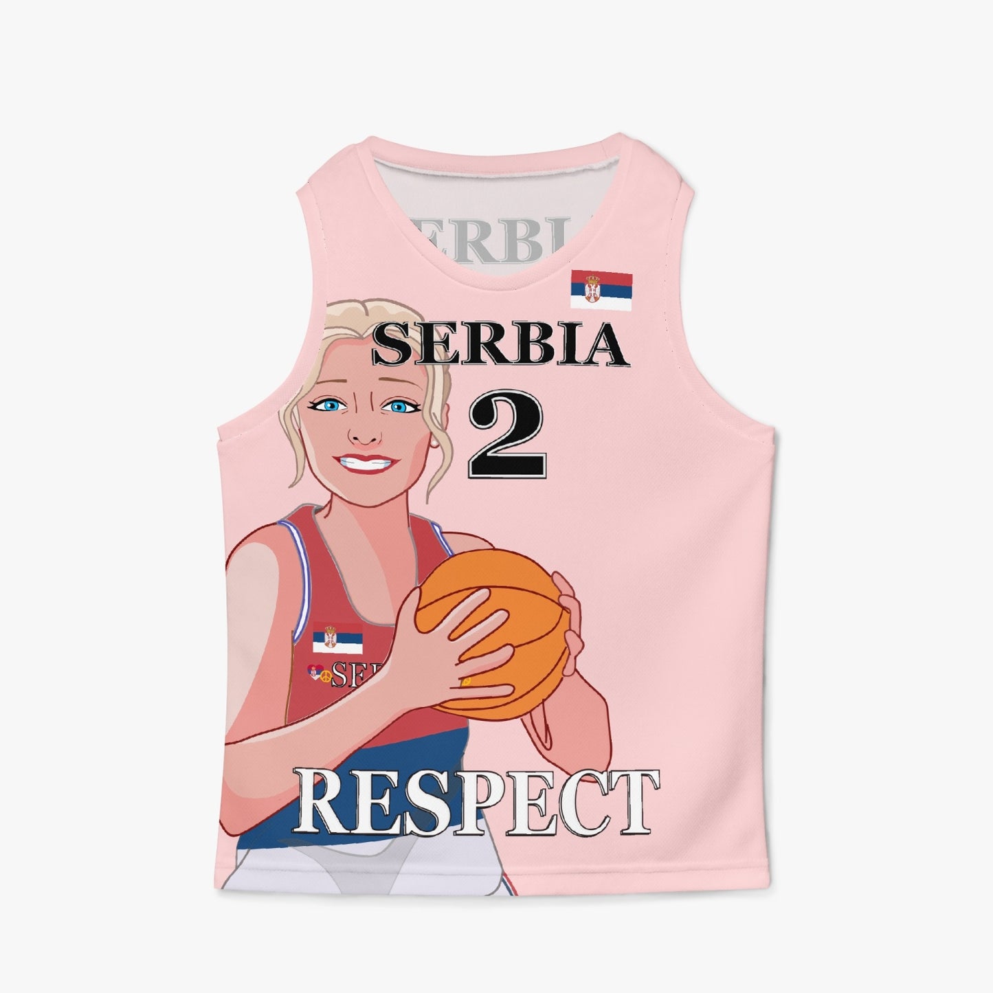 Kids Basketball Jersey GLOBAL FREEDOM UNITED GIRLS SERBIA 2