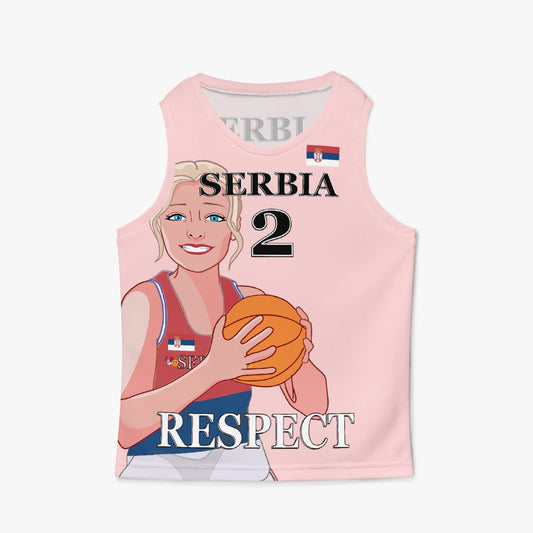 Kids Basketball Jersey GLOBAL FREEDOM UNITED GIRLS SERBIA 2