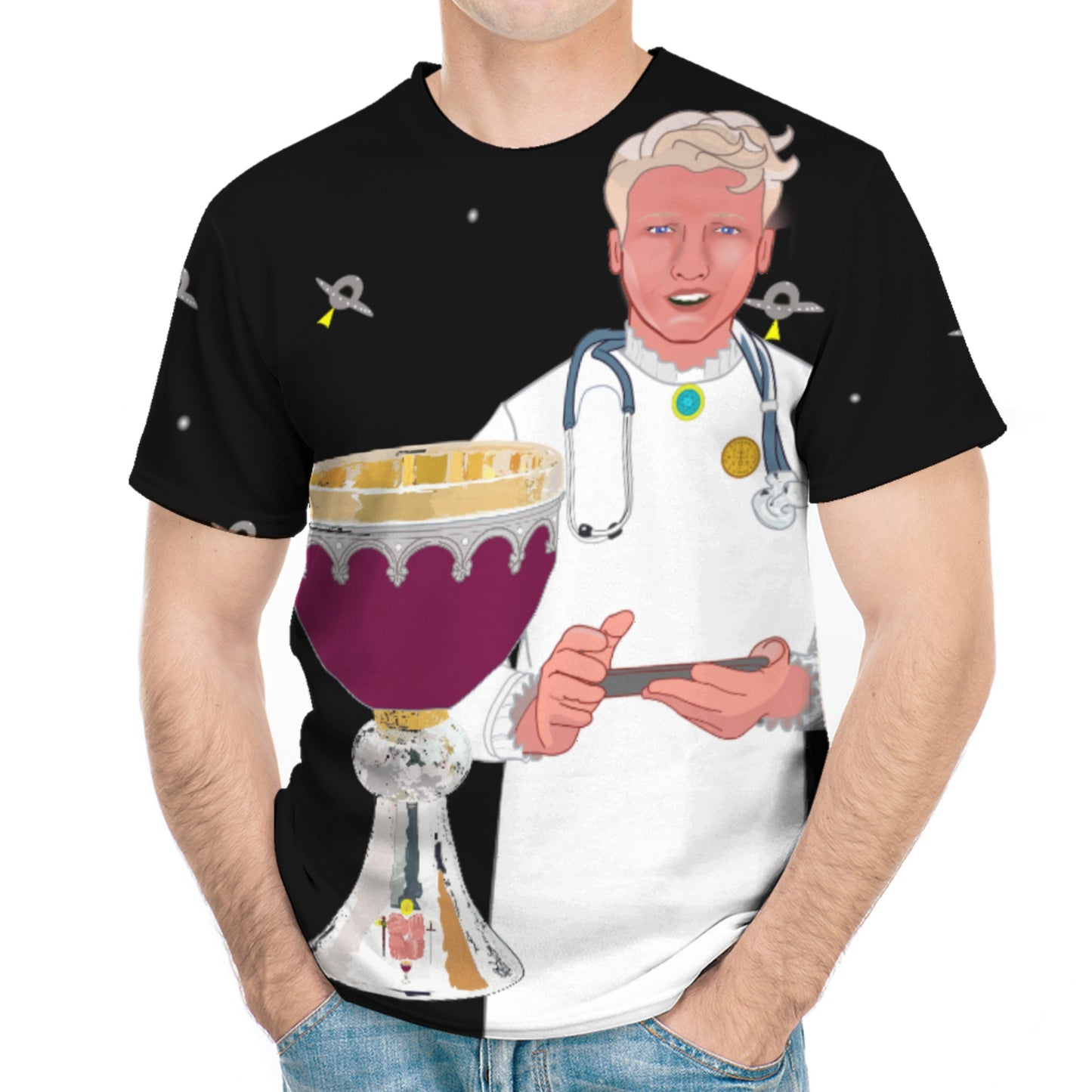 Men´s T-shirt GLOBAL FREEDOM UNITED© Archangel Rafael The Universe